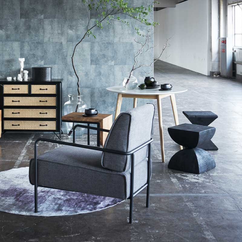 フォトジェニックな大理石調ラウンドテーブル｜暮らしに映える韓国モダンインテリア