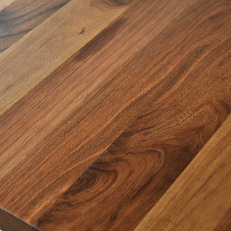 ウォールナット無垢×スチール脚のインダストリアルダイニングテーブル｜幾何学デザインが映える上質な空間へ｜幅160cm