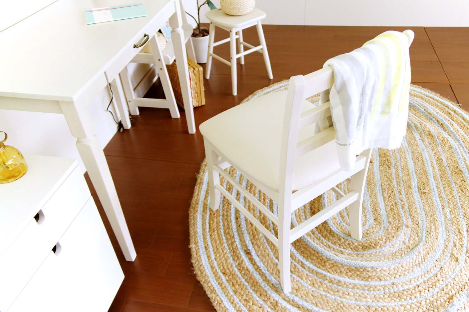 フレンチスタイル ホワイトチェア② ホワイト ダイニングチェア ir【座面までの高さ46cm】フレンチ