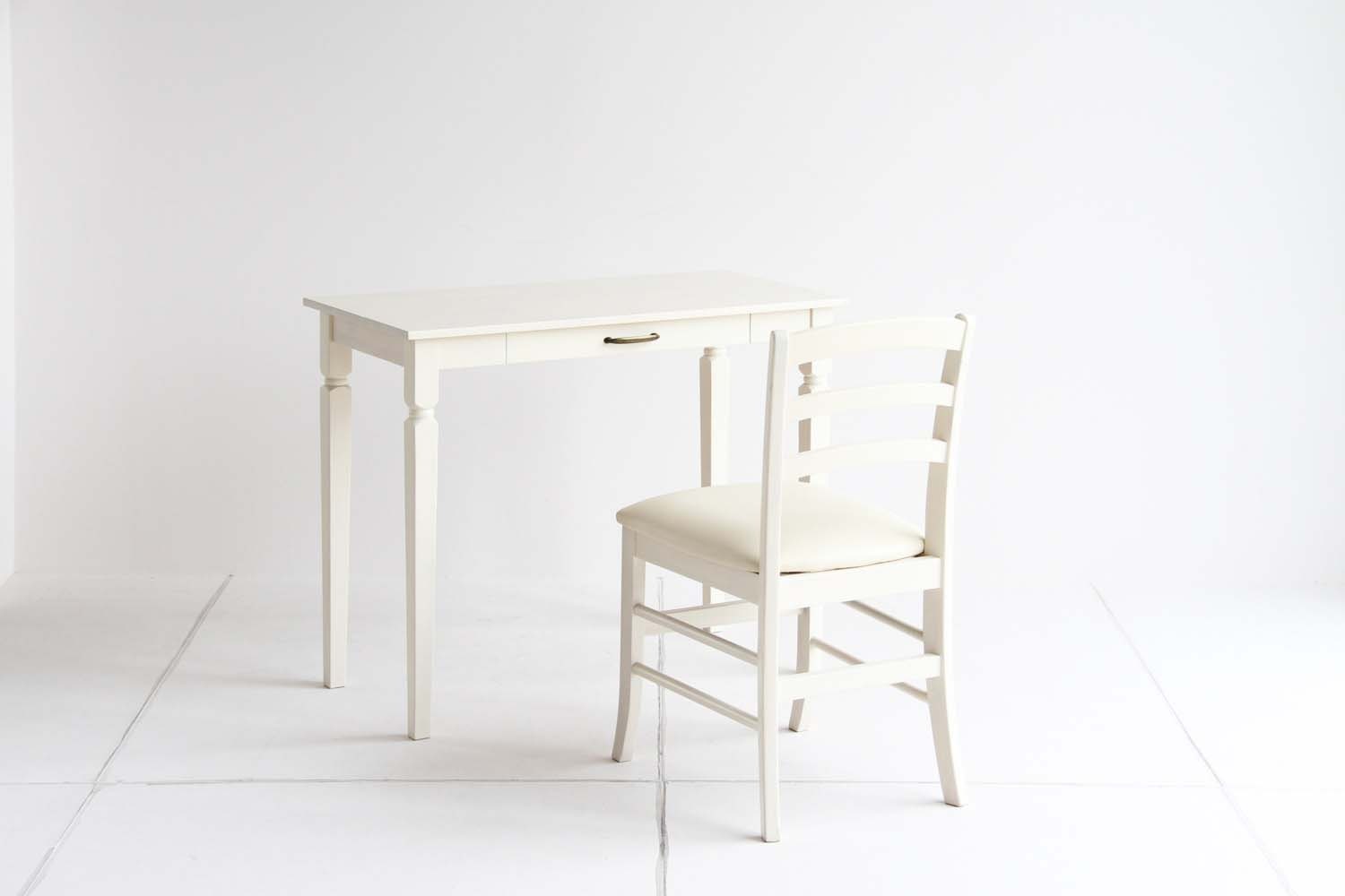 フレンチスタイル ホワイトチェア② ホワイト ダイニングチェア ir【座面までの高さ46cm】フレンチ