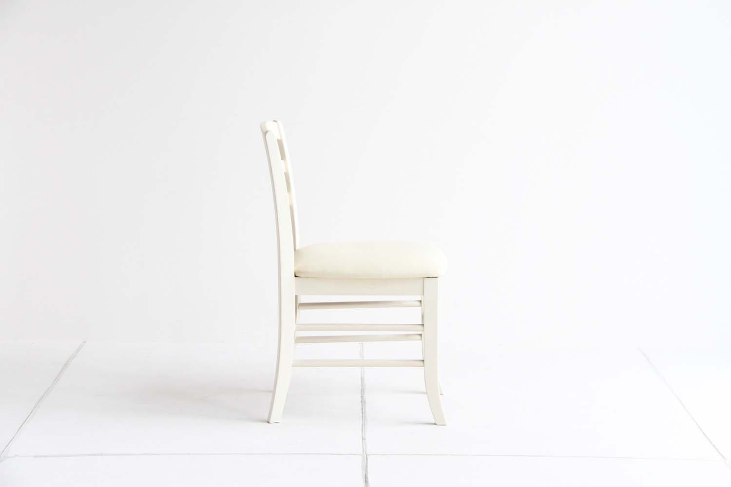 ホワイト ダイニングチェア ir【座面までの高さ46cm】フレンチ