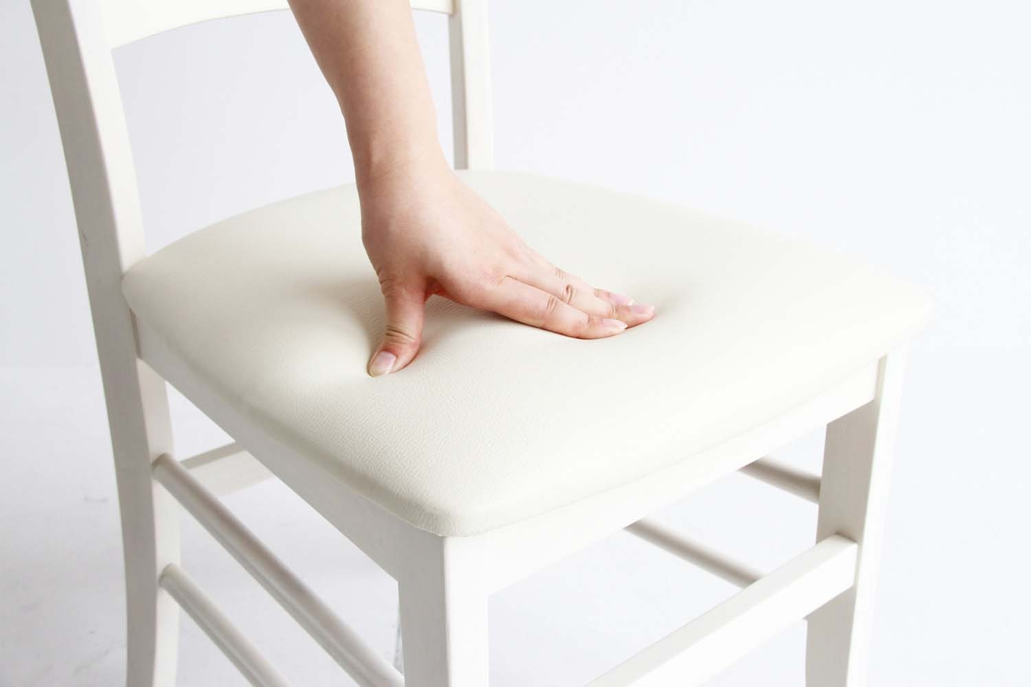 ホワイト ダイニングチェア ir【座面までの高さ46cm】フレンチ