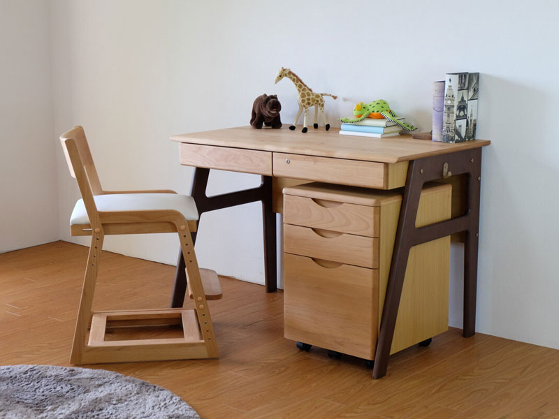 無垢材を使用したデスクワゴン｜幅42cm