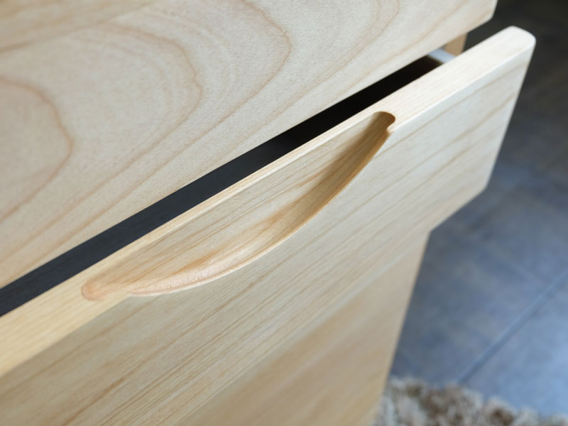 無垢材を使用したデスクワゴン｜幅42cm