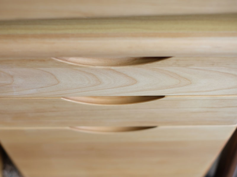 無垢材を使用したデスクワゴン｜幅42cm