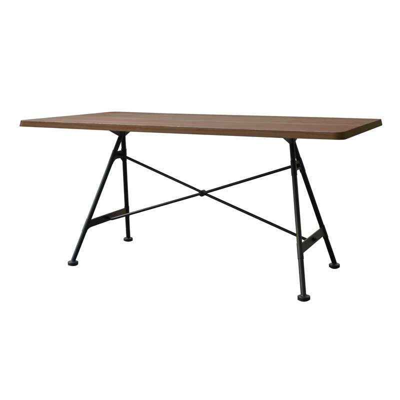 無垢材×スチール脚のナチュラルモダンダイニングテーブル|軽やかで上質な空間を演出|幅150cm