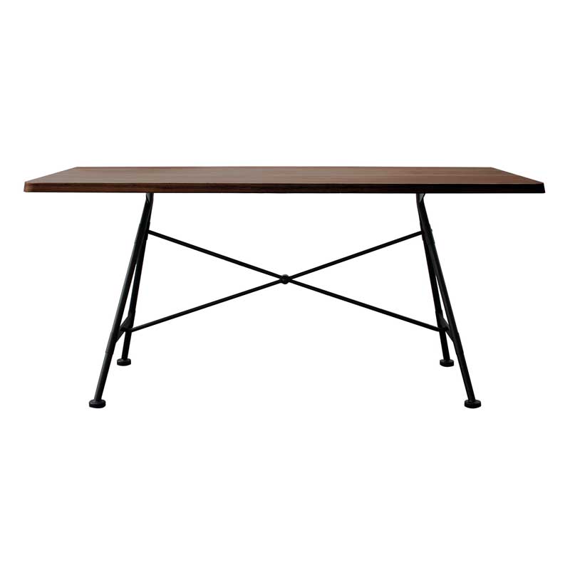 無垢材×スチール脚のナチュラルモダンダイニングテーブル|軽やかで上質な空間を演出|幅150cm