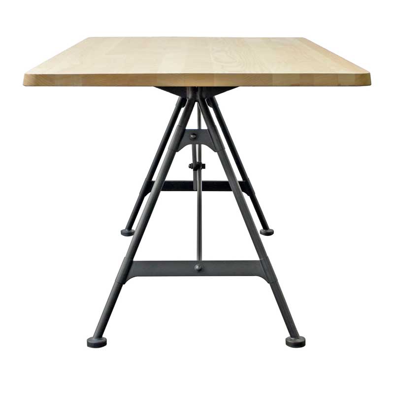 無垢材×スチール脚のナチュラルモダンダイニングテーブル|軽やかで上質な空間を演出|幅150cm