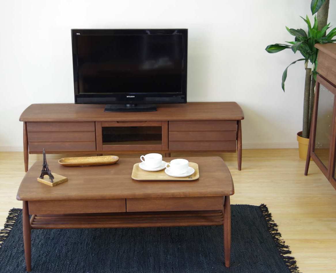 テレビボード 天然木 ブラウン EL【幅152cm】ナチュラルな家具