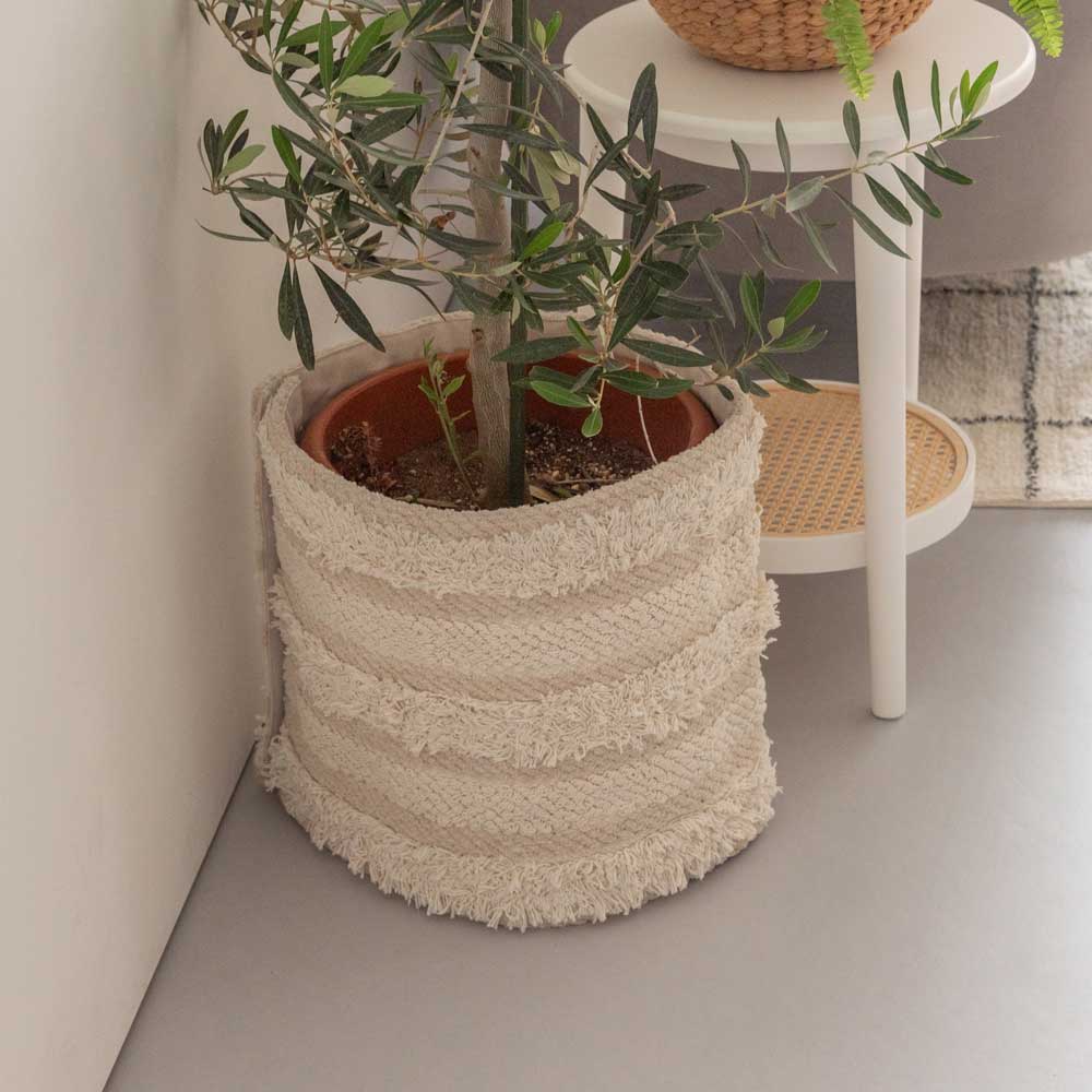 おしゃれな布製プランターカバー｜観葉植物を格上げする簡単ワンタッチカバー