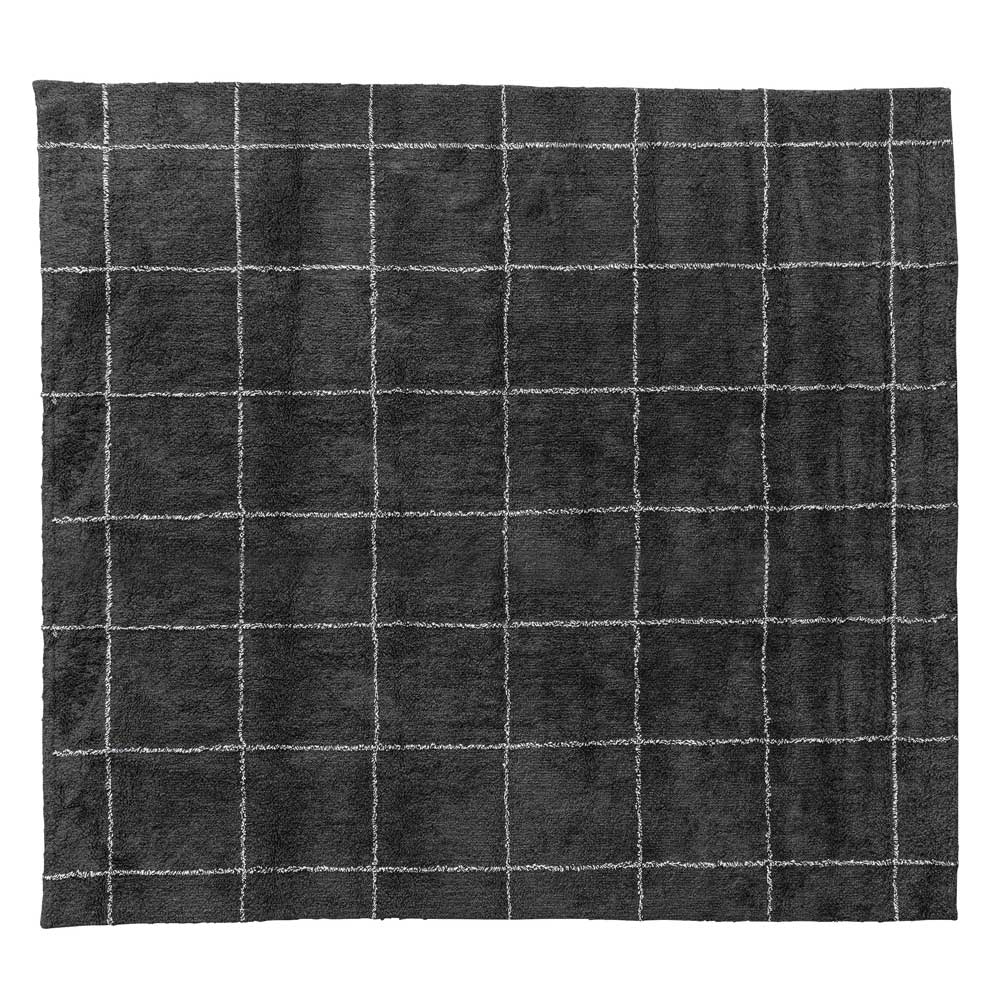 オールシーズン使える大判コットンラグ|シンプル&北欧モダンなラグ|185*185cm