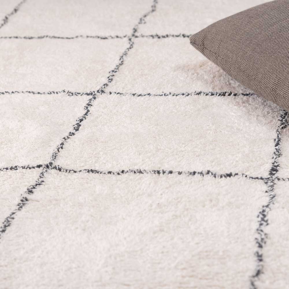 オールシーズン使える大判コットンラグ|シンプル&北欧モダンなラグ|185*185cm