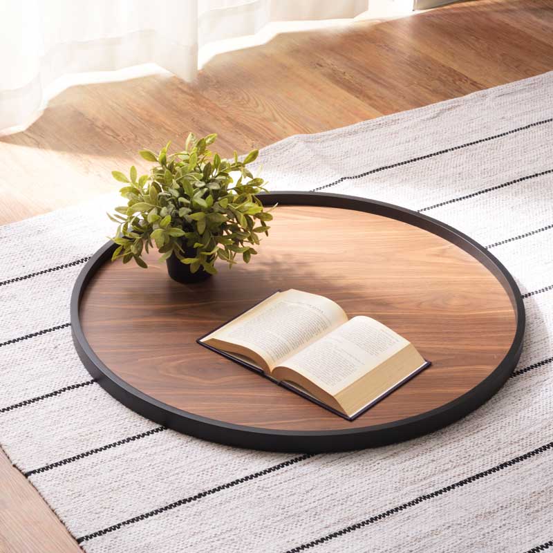 トレー天板のセンターテーブル｜ブラックスチール｜L | インテリア