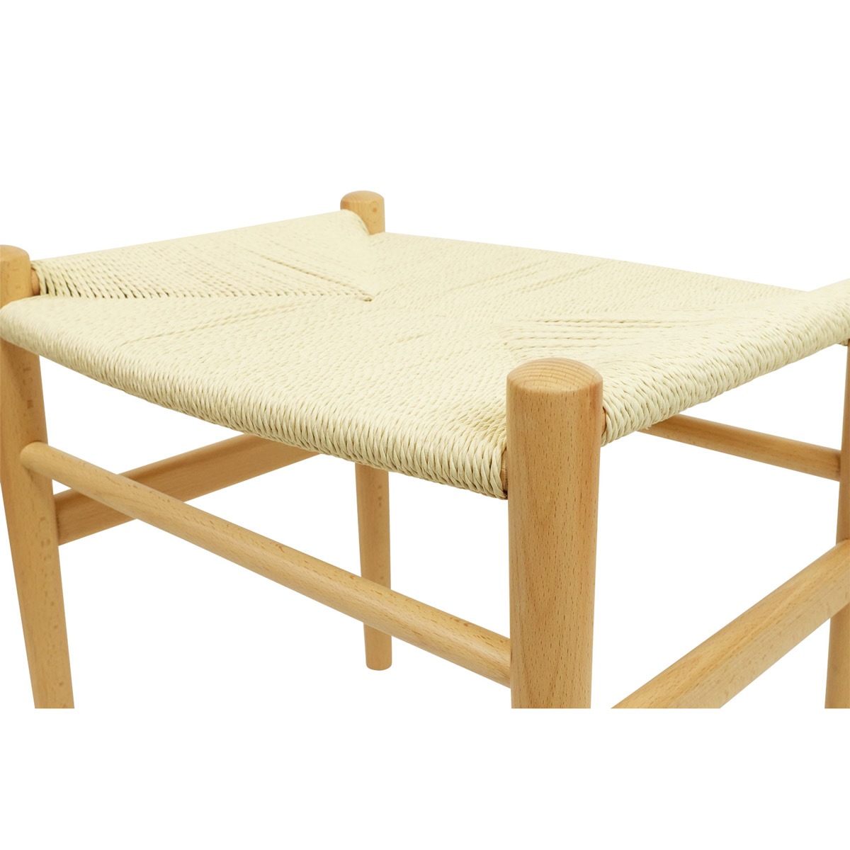 ペーパーコードスツール 北欧 木製 座面高44cm 完成品｜ダイニングや
