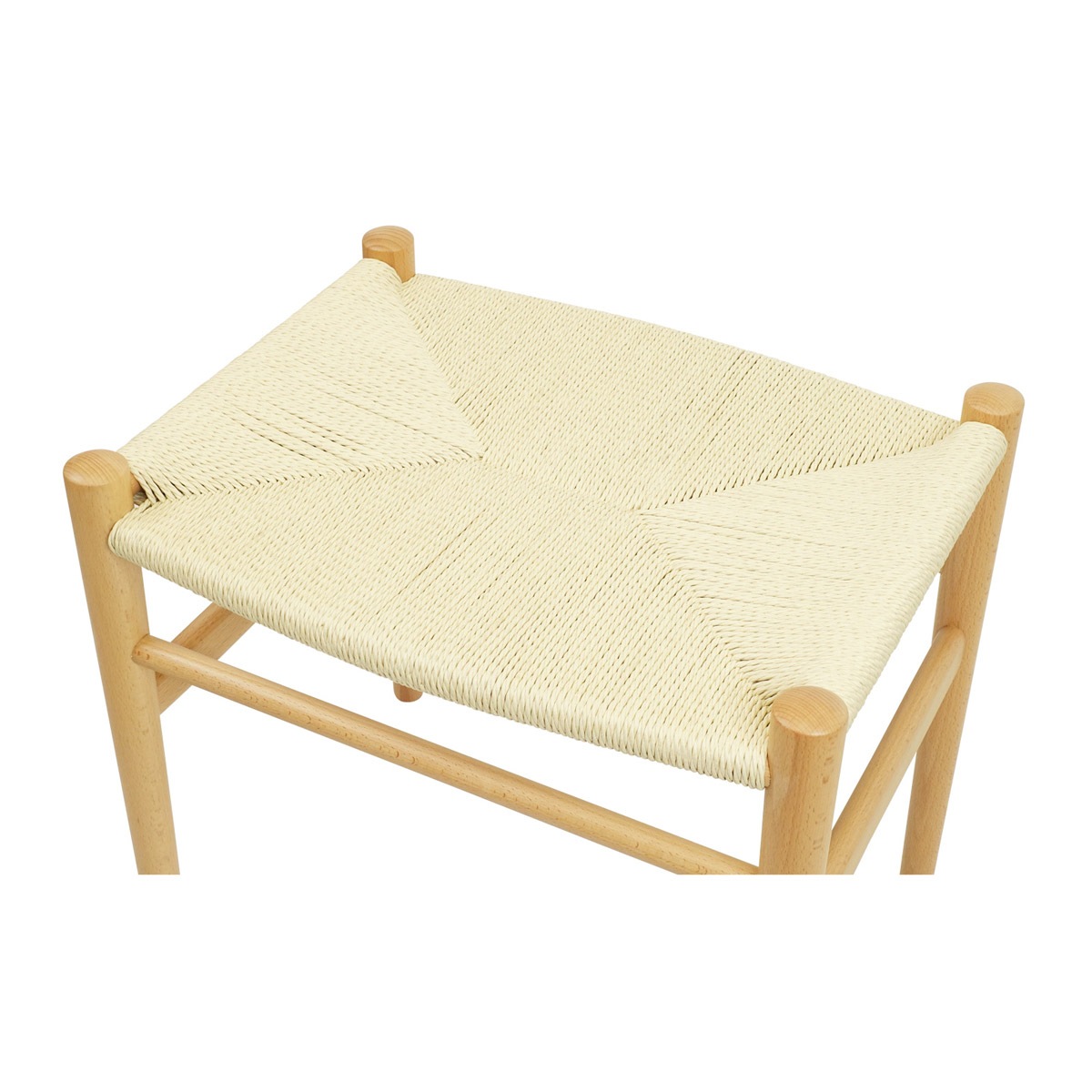 ペーパーコードスツール 北欧 木製 座面高44cm 完成品｜ダイニングや