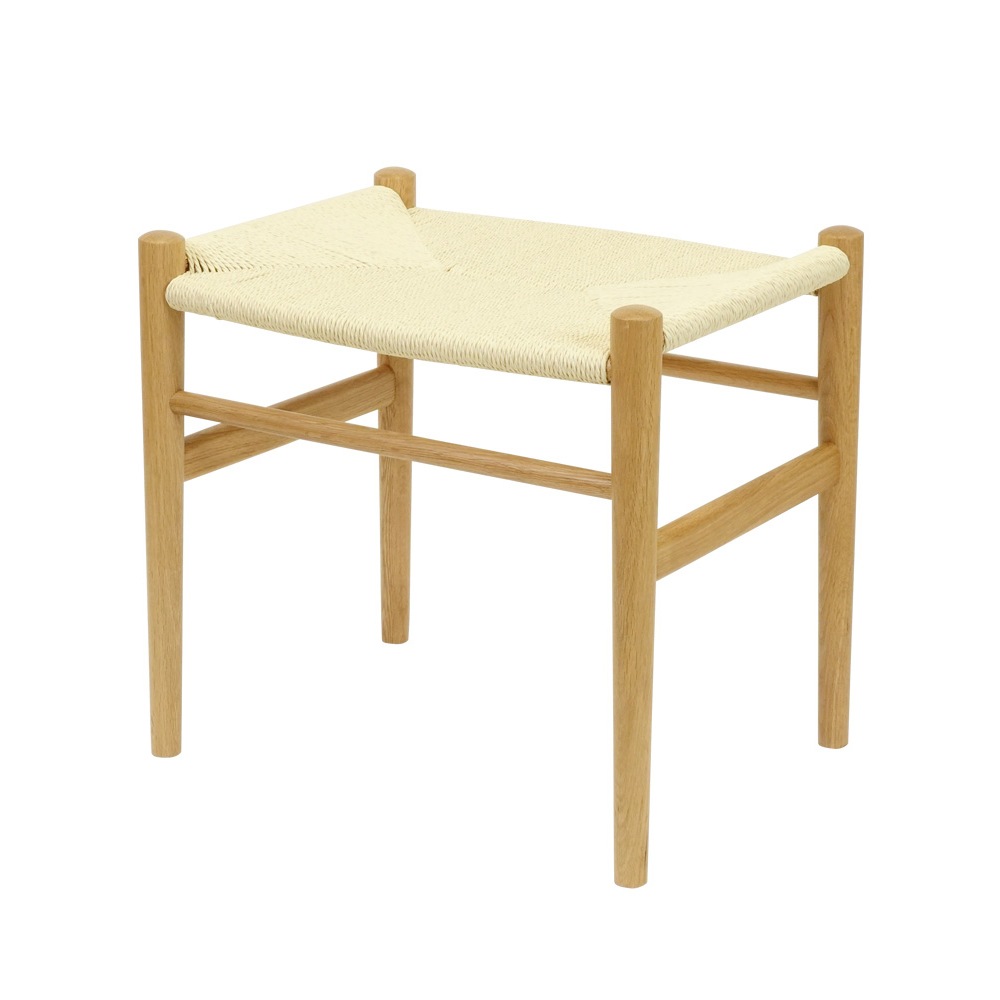 ペーパーコードスツール 北欧 木製 座面高44cm 完成品｜ダイニングや