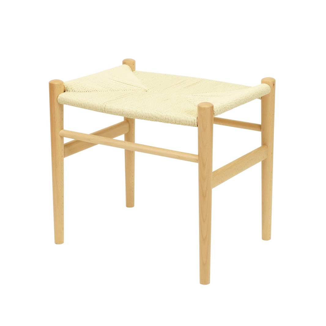 ペーパーコードスツール 北欧 木製 座面高44cm 完成品｜ダイニングや