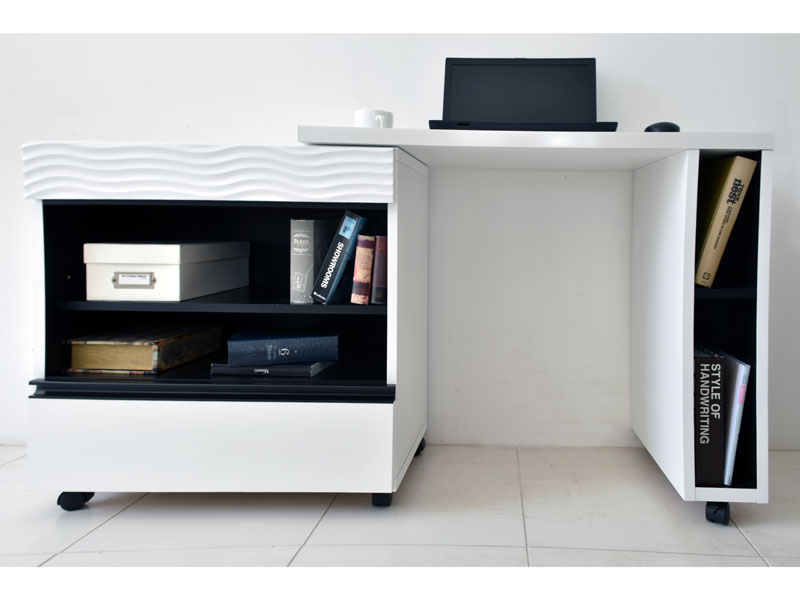 波状デザインがポイントのキッチンデスク｜SU