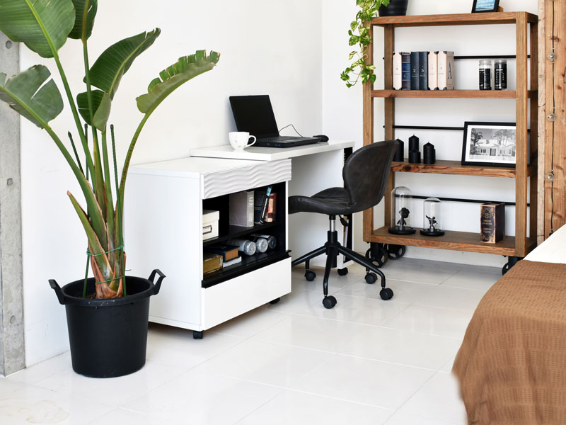 波状デザインがポイントのキッチンデスク｜SU