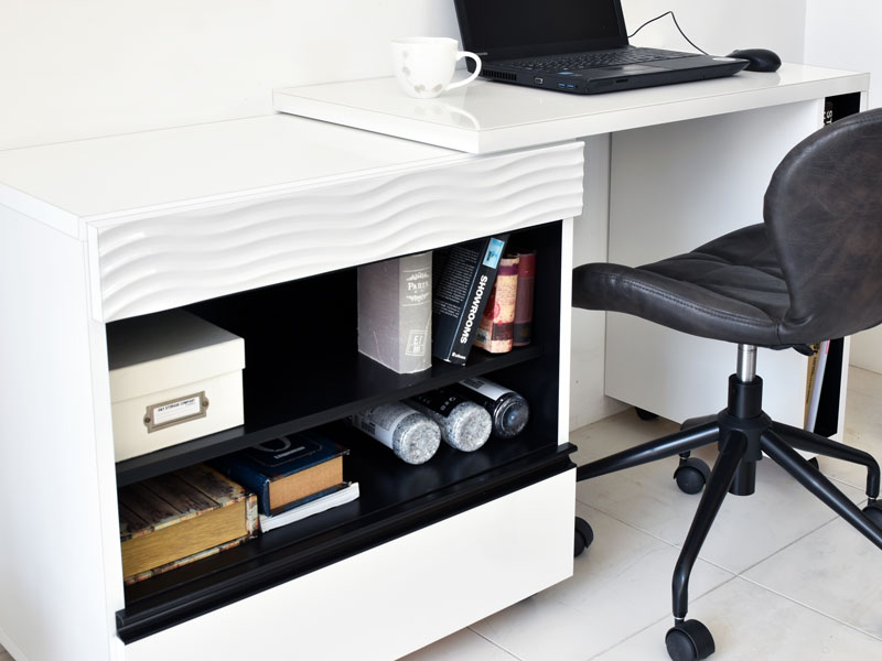 波状デザインがポイントのキッチンデスク｜SU