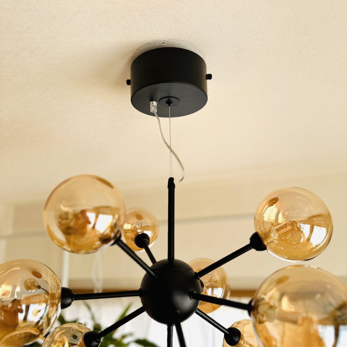 バブルシャンデリア LED付属 ガラス 10灯 完成品｜おしゃれなシャボン