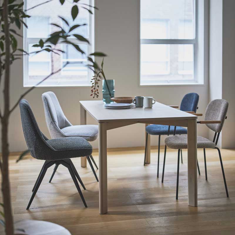ダイニングテーブル ダイニング 北欧 モダンデザイン 木肘ソファダイニングシリーズ ダイニングテーブル 単品 W120 北欧モダンデザインダイニング Rund ルント \u2013 precocirico