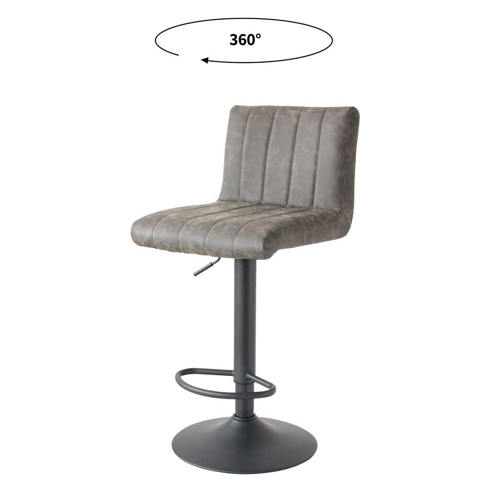 レザー張地のバーチェア｜ミッドセンチュリーな雰囲気