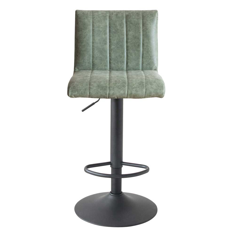 レザー張地のバーチェア｜ミッドセンチュリーな雰囲気