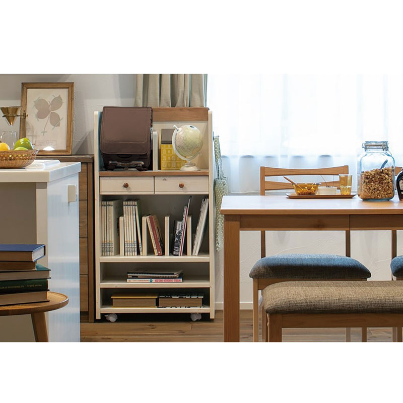 レトロモダンなランドセル収納｜ブラウンカラー