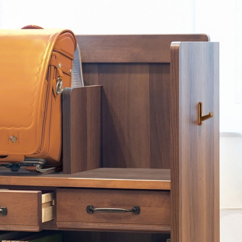 レトロモダンなランドセル収納｜ブラウンカラー