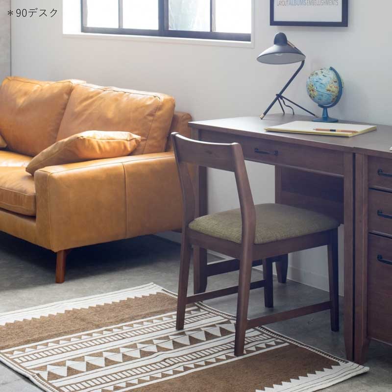 レトロモダンなデスク|幅90,100,120cm|ブラウンカラー