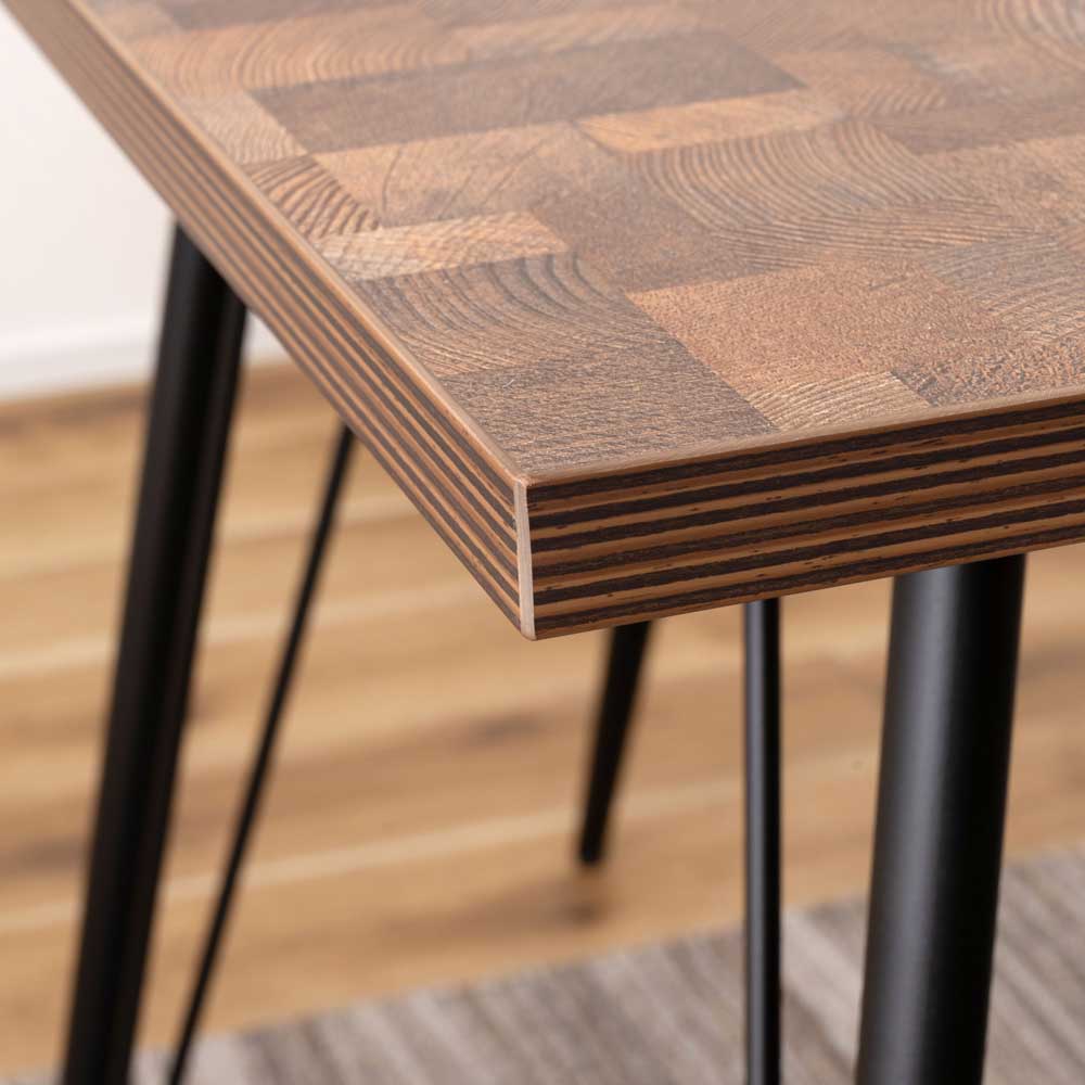 アイアンレッグ×ウッド調のダイニングテーブル｜幅150cm