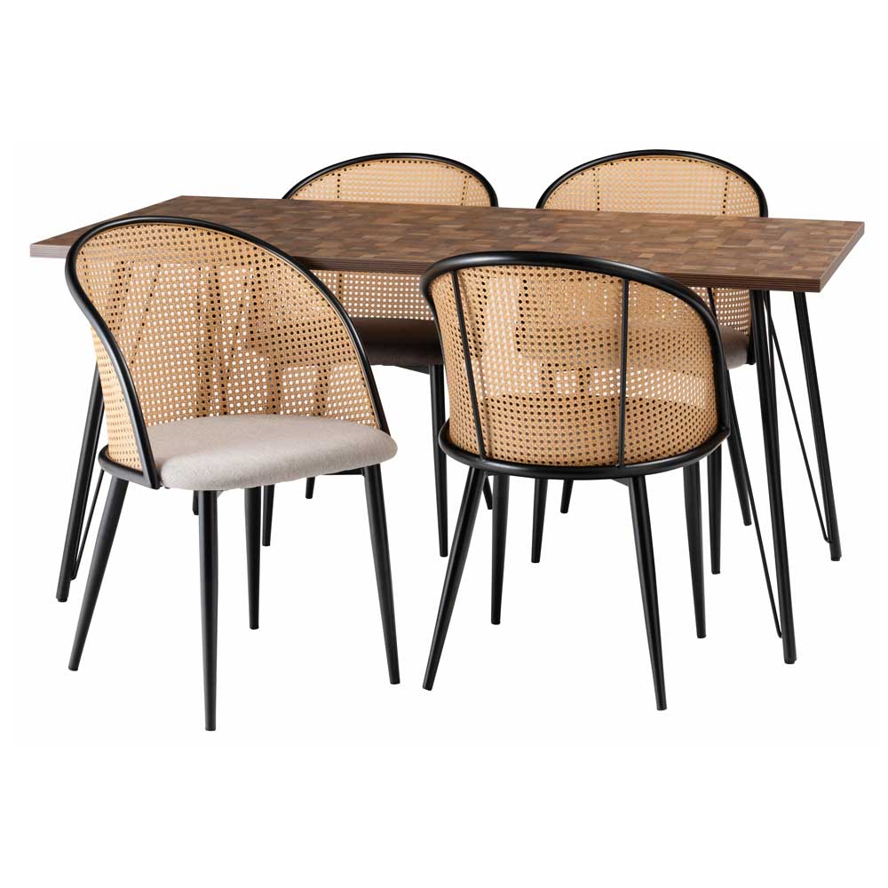 アイアンレッグ×ウッド調のダイニングテーブル｜幅150cm | インテリア