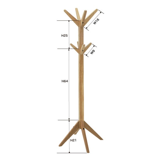 オーク材のショートハンガー | Mukku