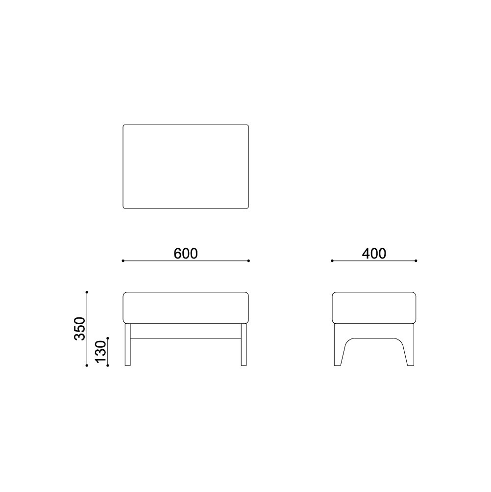 天然木のオットマン | ER | ナチュラルな家具