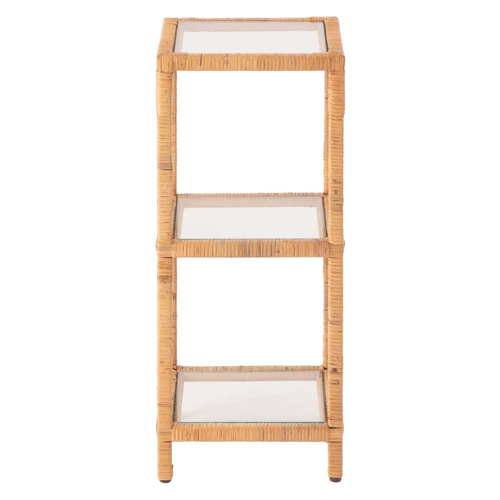 天然ラタン×ガラスのシェルフ|ナチュラル&モダンな収納アイテム