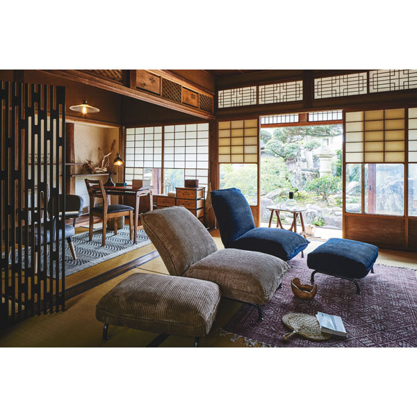 コーデュロイ生地のオットマン | laxe