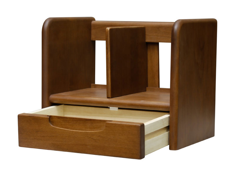 無垢材を使用したブックスタンド|ブラウン