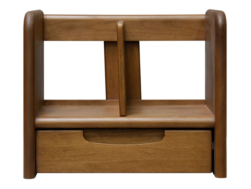 無垢材を使用したブックスタンド|ブラウン