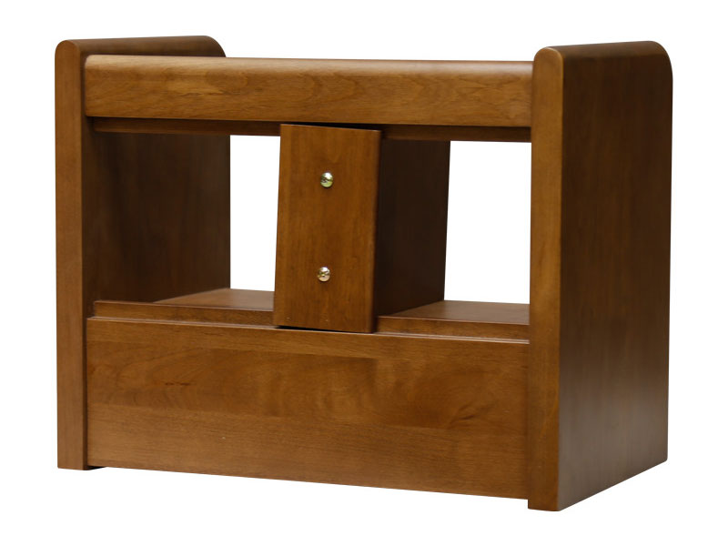 無垢材を使用したブックスタンド|ブラウン