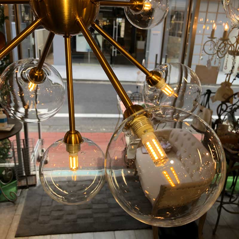 バブルシャンデリア|ガラスシェード||13灯