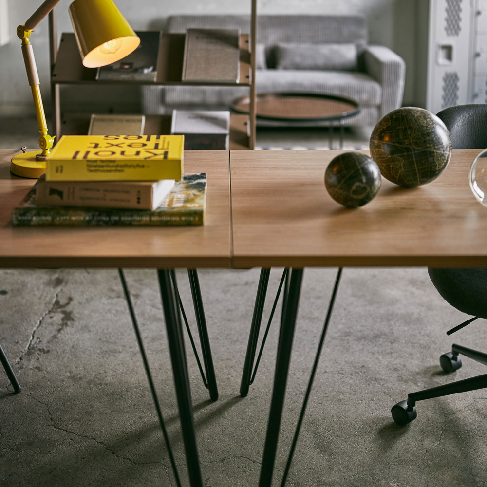 アイアンレッグ×木目調ヴィンテージスタイルのダイニングテーブル｜幅