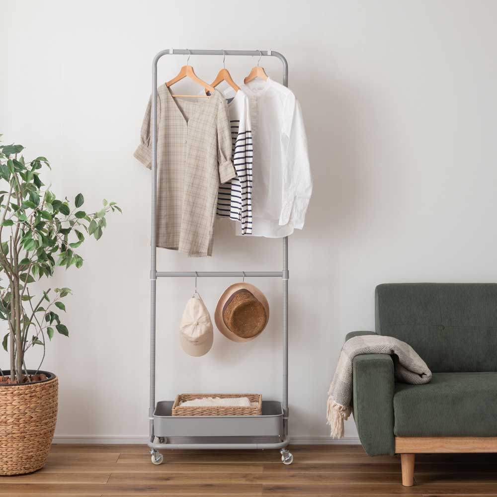 キャスター付きハンガーワゴン｜スタイリッシュなデザイン