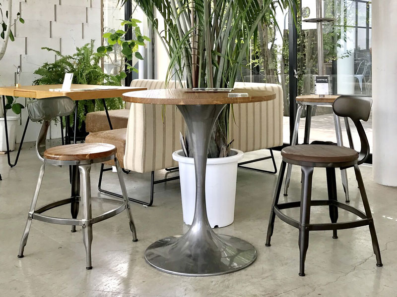 【ブルックリン家具】古材×ちぢみ塗装 ブラックスチール 丸サイドテーブル φ50 ブルックリン家具】古材×ちぢみ塗装 ブラックスチール 丸サイド