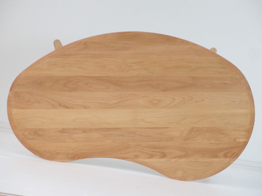 ローテーブル おしゃれ ビーンズ型 ナチュラル MO 【幅100cm】 和モダン家具