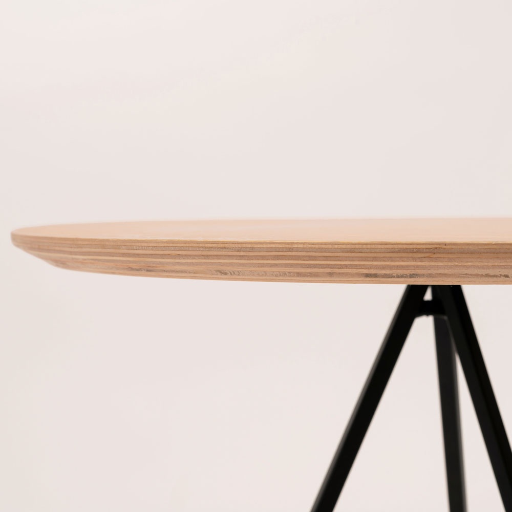 サイドテーブル おしゃれでシンプルなデザイン｜オーク突板×ブラック