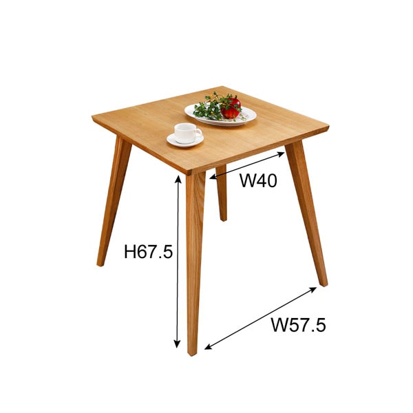 正方形のダイニングテーブル | ナチュラル | 幅65cm