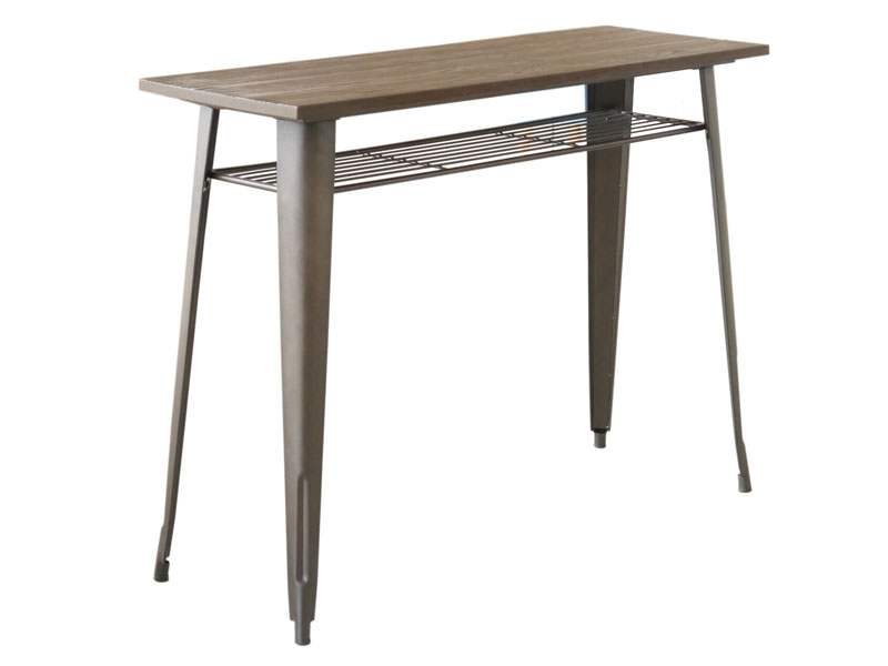 古材のような美しい木目が目を引くハイテーブル | インダストリアルインテリア