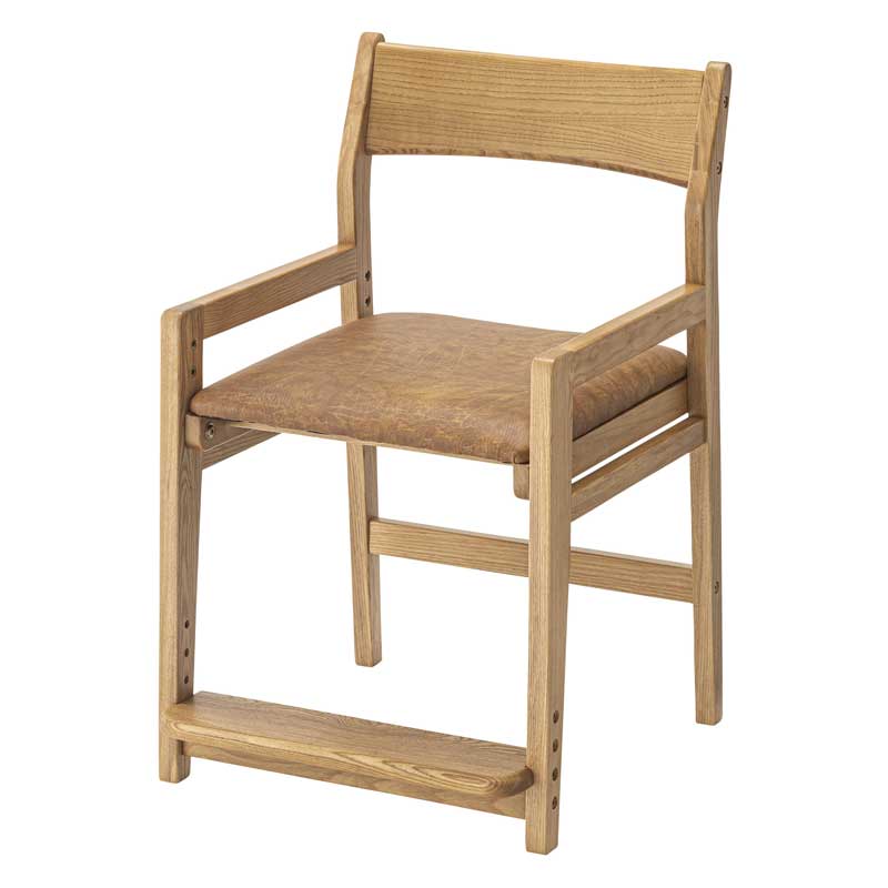 北欧風天然木の高さ調整付きキッズチェア｜4段階調節・ダイニング用