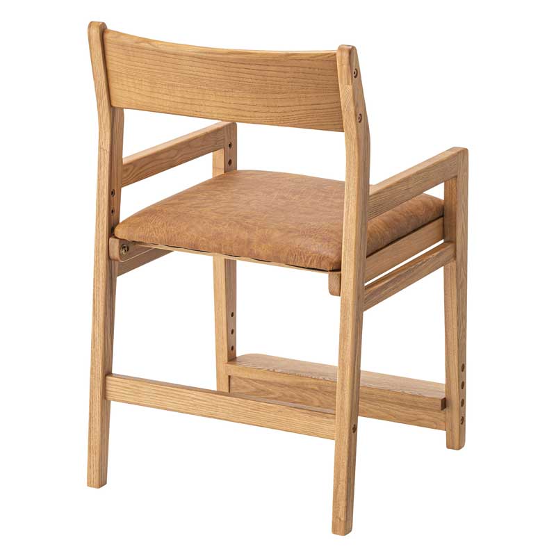 北欧風天然木の高さ調整付きキッズチェア｜4段階調節・ダイニング用